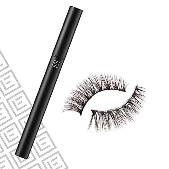 Eylure Line & Lash Faux Mink Wipsy False Eyelashes with Adhesive Pen - Black - Picture 2 of 6